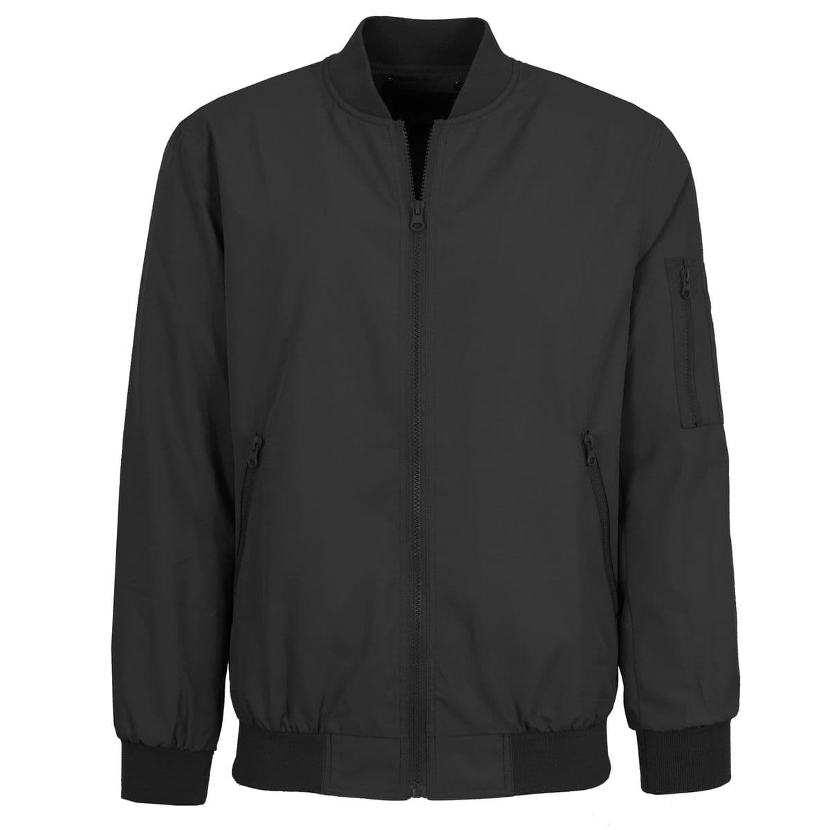 Men's MA-1 Lightweight Zip-up Bomber Jacket - SPJ-155-BK / S