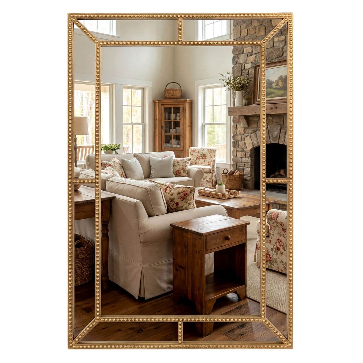 Gold Wall-Mounting Mirror - Wall Mirror