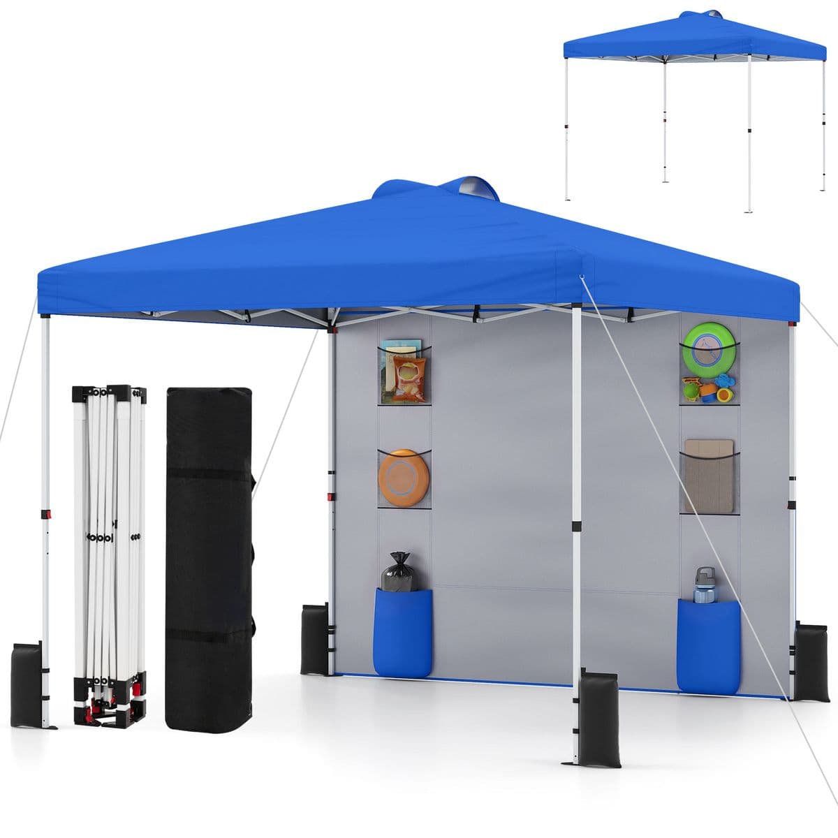 10x10-foot Pop up Canopy Tent - Gazebo Blue