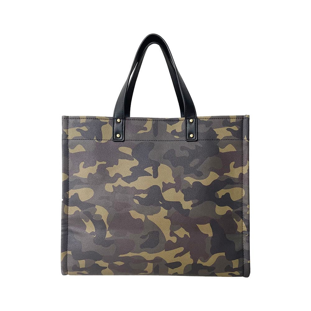 Campbell Tote (Choose Your Strap) - Camo / Tiny Leopard
